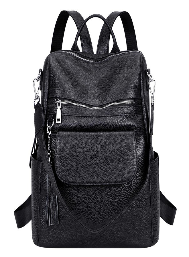 ALTOSY Genuine Leather Backpack Purse for Women Large Convertible Shoulder bag Ladies Crossdody Bag with Tassel - Image 1