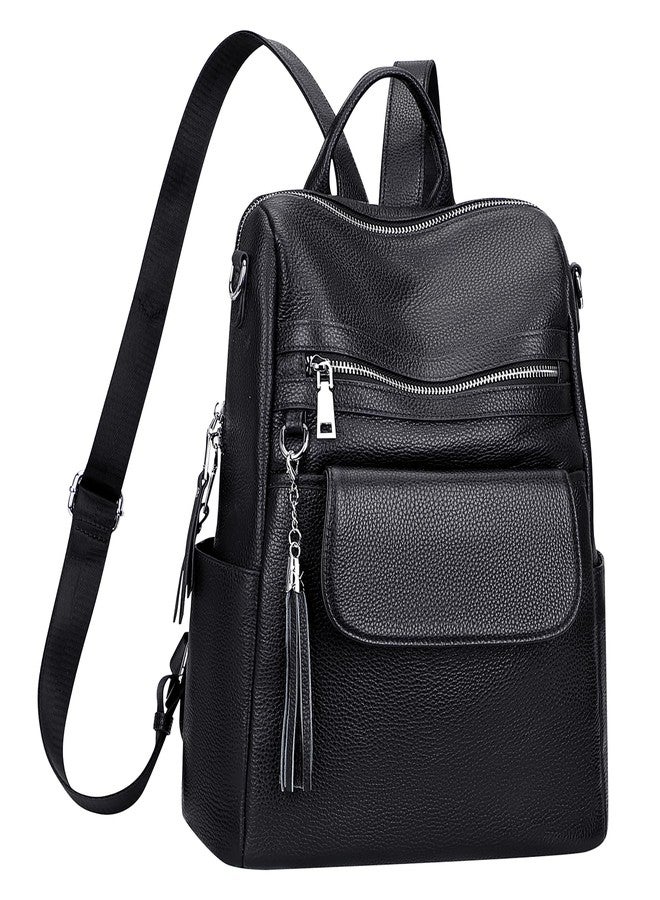 ALTOSY Genuine Leather Backpack Purse for Women Large Convertible Shoulder bag Ladies Crossdody Bag with Tassel - Image 2