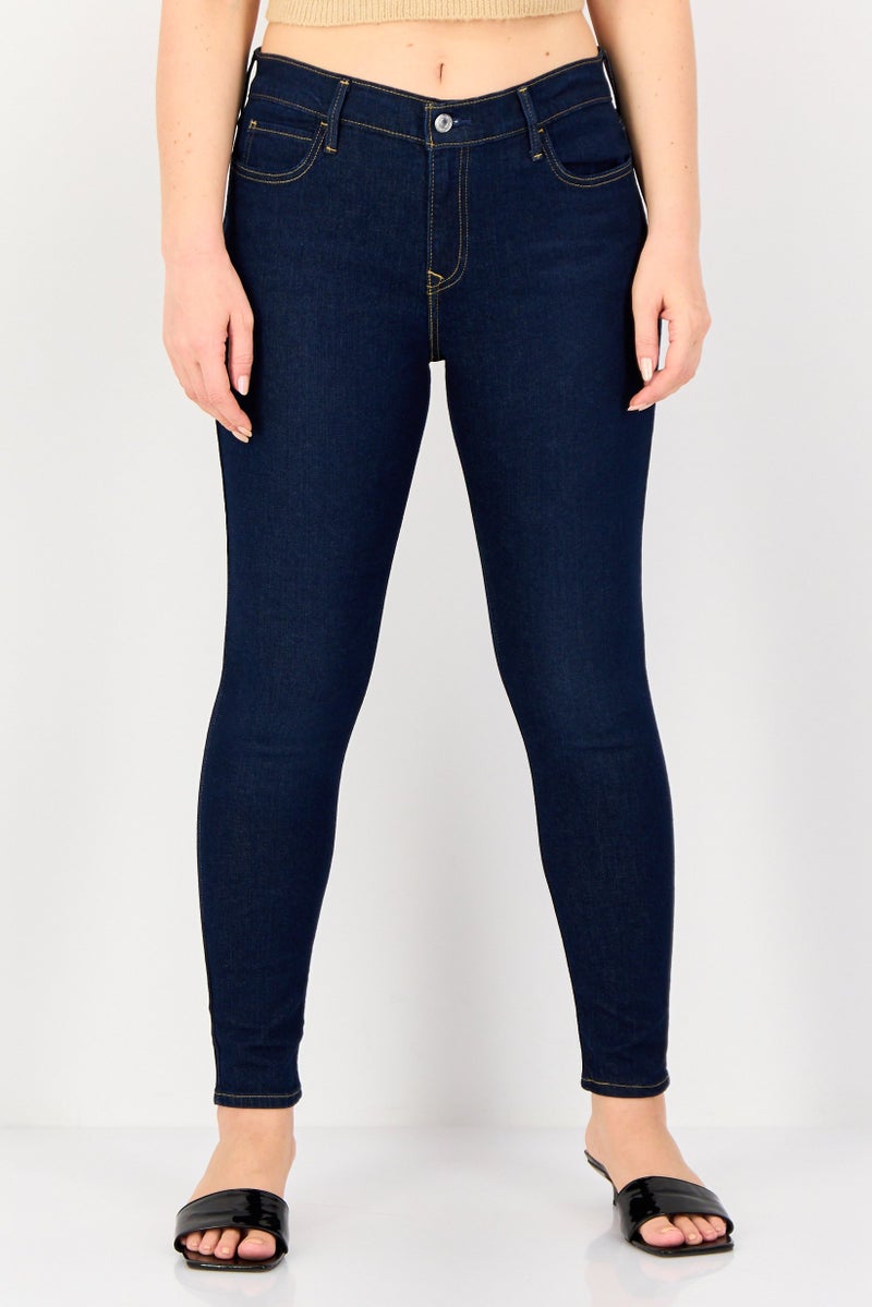 Levi's جينز دنيم ضيق للنساء، غسول، أزرق داكن - Image 1
