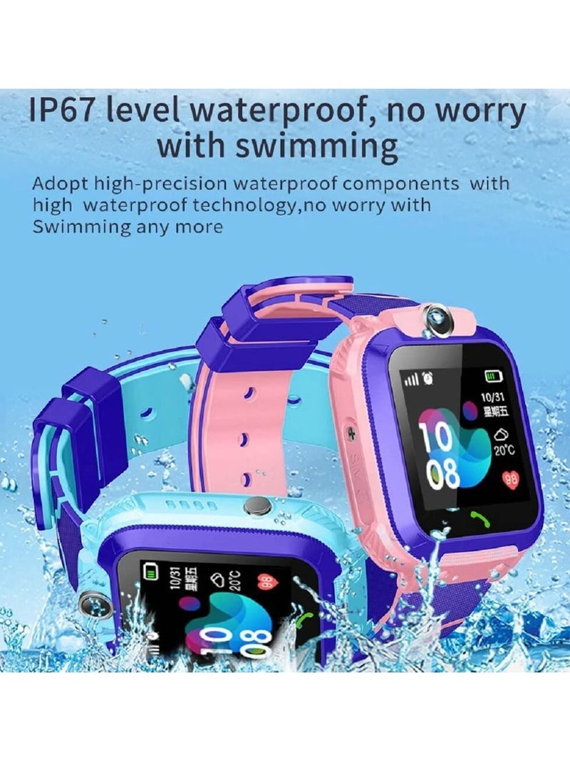 Q012 Smart Watch official - Q12 Smart Watch Kid Smartwatches Baby Watch with 1.44 Inches Waterproof Voice Chat Finder tracker and Anti Lost Monitor (Pink) - Image 2