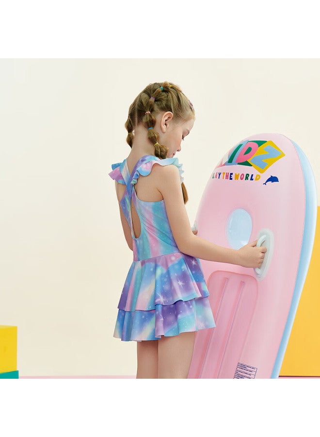 Sanqi Girls' Long Sleeve Hooded Swimsuit With Conservative Skirted Bottoms For Kids And Teens - Image 5