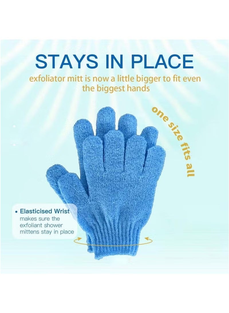 8 Pieces (4pairs) Exfoliating Gloves, Premium Scrub Wash Mitt for Shower, Spa, Massage and Body Scrubs, Spa Exfoliation Accessories for Men and Women (Multicolour)  - Image 3