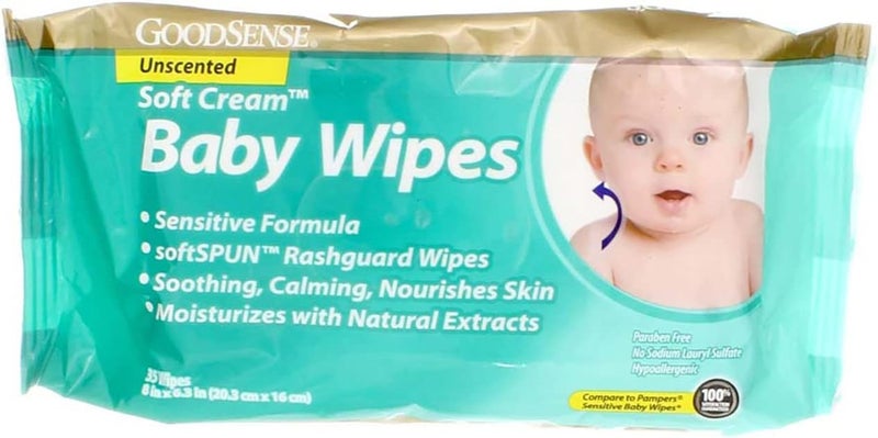 GoodSense Soft Cream Baby Wipes Unscented 35 Ct - Image 1