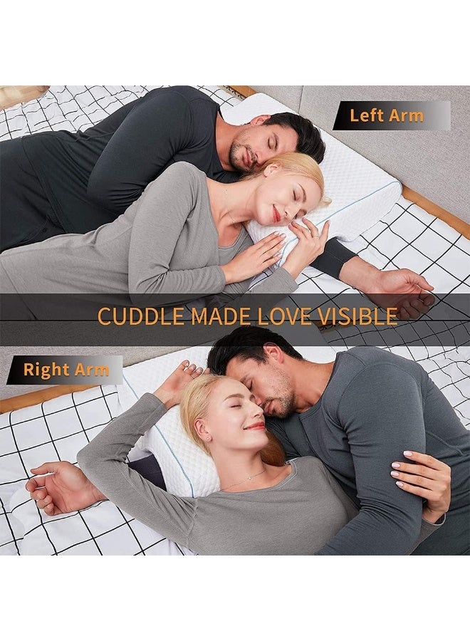 laozibierewo1 Couples Pillow Arm Rest Memory Foam Anti Pressure Arched Sleeping Cuddle Cushion - Image 5