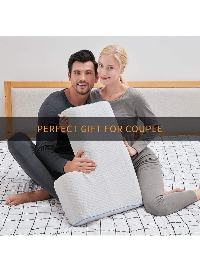 laozibierewo1 Couples Pillow Arm Rest Memory Foam Anti Pressure Arched Sleeping Cuddle Cushion - Image 4