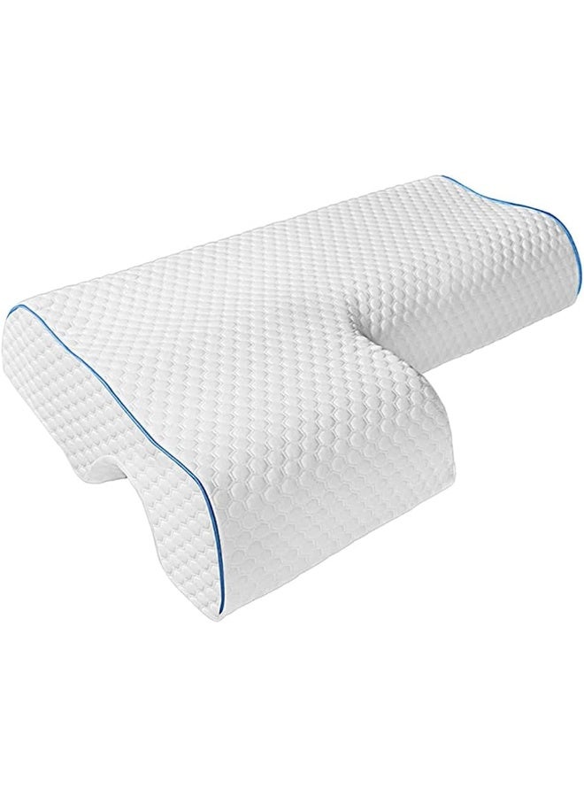 laozibierewo1 Couples Pillow Arm Rest Memory Foam Anti Pressure Arched Sleeping Cuddle Cushion - Image 1