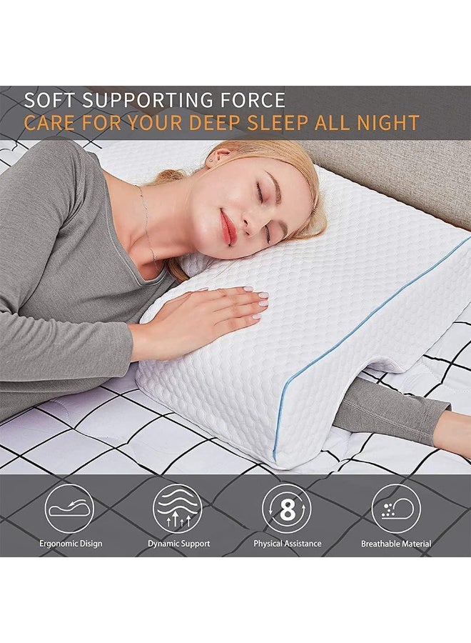 laozibierewo1 Couples Pillow Arm Rest Memory Foam Anti Pressure Arched Sleeping Cuddle Cushion - Image 3