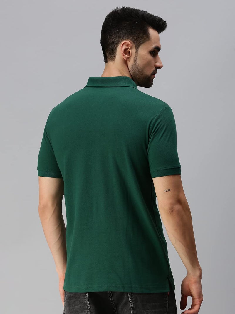 ONN Men's Polo (8904209864970 CASUALZ_431_Large_Bottle Green) - Image 4