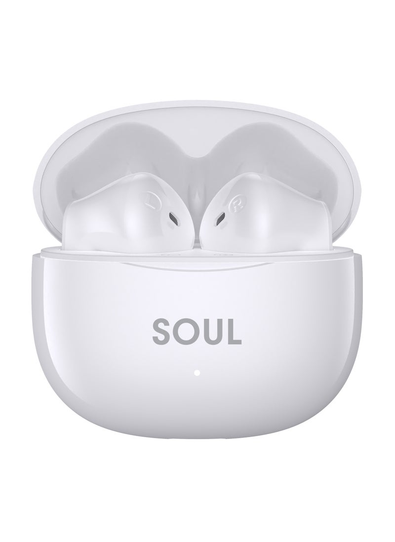 Xcell Xcell Soul13 Signature Wireless Earbuds | Ergonomic Stem Design, IPX4 Water Resistant | 5Hr Playtime + 5Hr Talktime | TWS with Touch Controls for iOS/Android | Compact & Stylish - White  - Image 3
