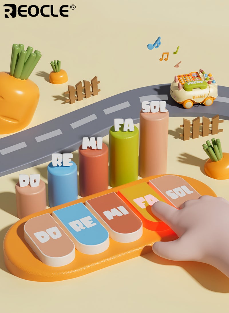 ريوكل هاتف لعبة الطفل مع بيانو كرتوني وميزة ضوء الموسيقى هاتف محمول للعب التظاهر مع تصميم تفاعلي للتعلم المبكر - Image 5