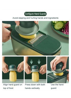 Bear Multifunction 4in1 Mandolines Slicer Vegetable Fruit Cutter Chopper With 1.5L Storage Box Multi-Blade Kitchen Food Vegetable Shredder Processor For Home Outdoors  - Image 4