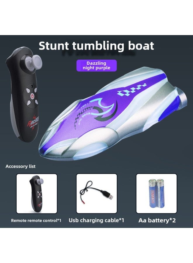 Fishing Special Remote Control Boat Remote Control Submarine Model Mini Black Technology Children's Birthday Gift Boys Electric-Color:Stunt Remote Control Boat [yeye Zi] Rolls In Colorful Colors  - Image 1