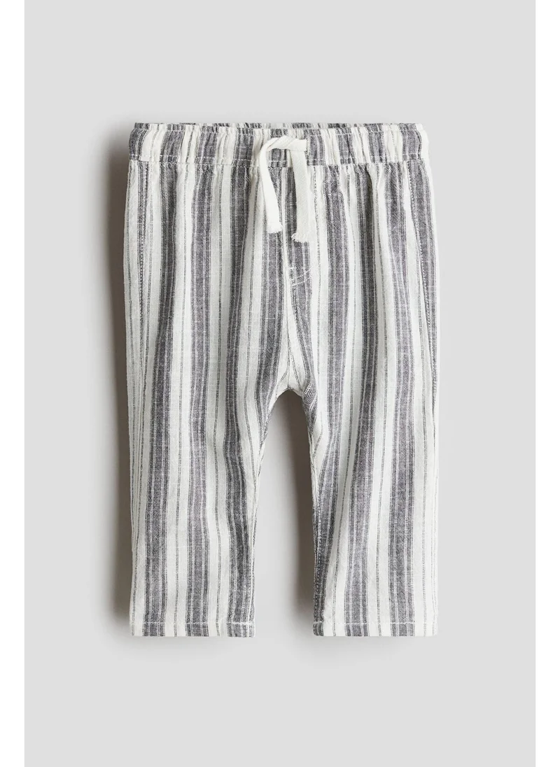 اتش اند ام Linen-blend joggers