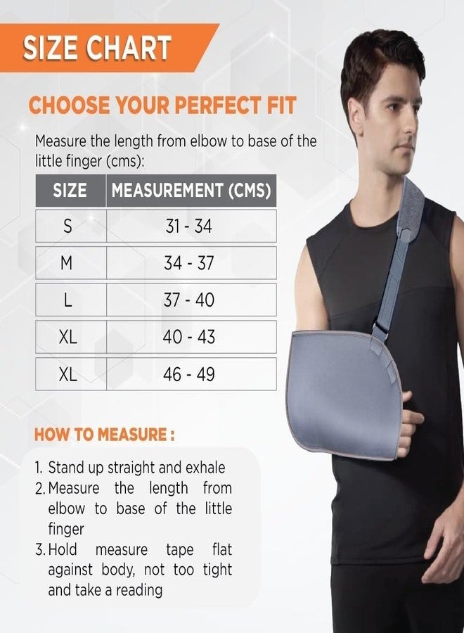 Dr Helix Arm Pouch Sling for Shoulder & Arm Support - Adjustable Moderate Support Sling for Fracture Recovery |Lightweight Shoulder Immobilizer for Men & Women - Image 5