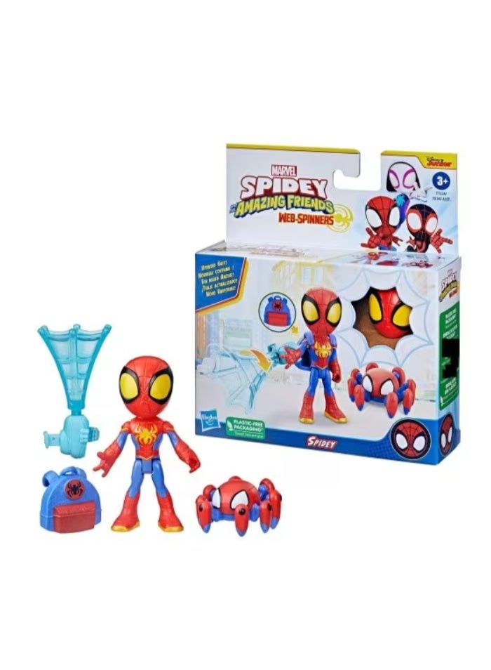 Spidey and His Amazing Friends Web-Spinners Spidey Action Figure with Accessories - Image 2