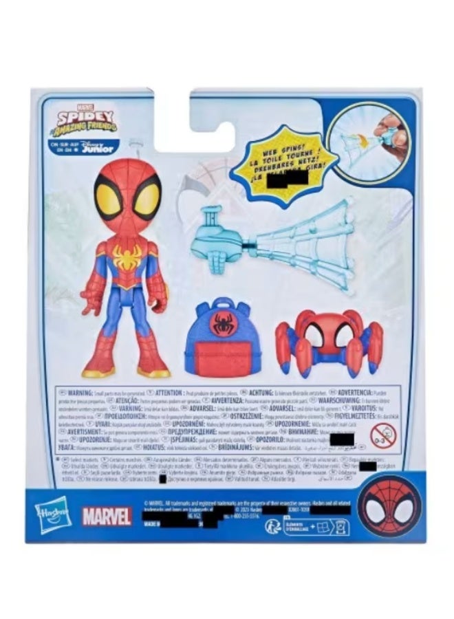 Spidey and His Amazing Friends Web-Spinners Spidey Action Figure with Accessories - Image 3