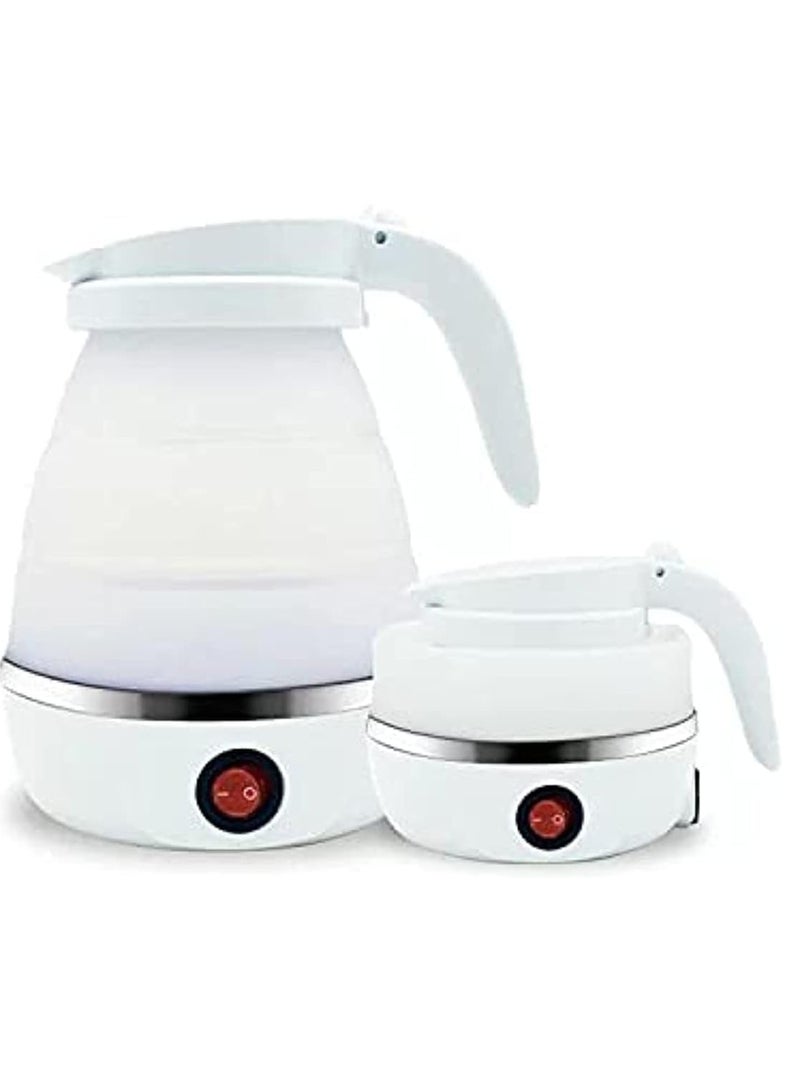 ELTRAZONE Portable Folding Electric Kettle Fast Boiling Foldable Electric Kettle for Travel Food Grade Silicone Boil Dry Protection Electric Kettle with Separable Power Cord for Hiking Camping - Image 1