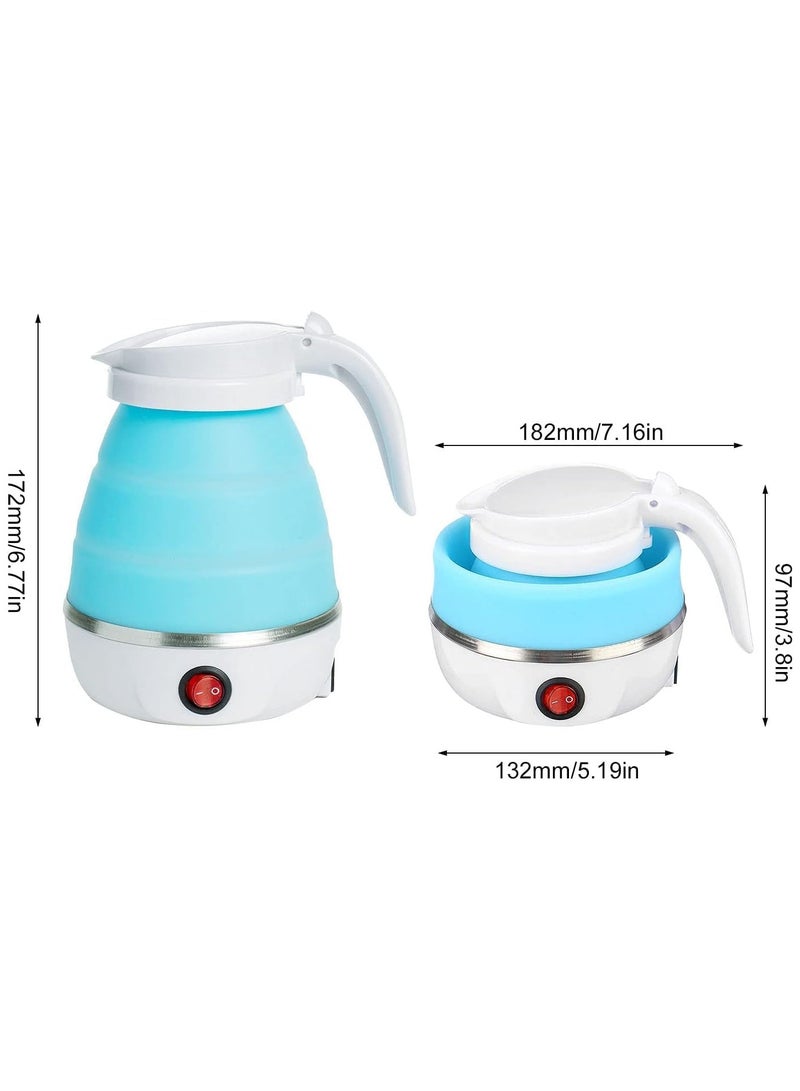 ELTRAZONE Portable Folding Electric Kettle Fast Boiling Foldable Electric Kettle for Travel Food Grade Silicone Boil Dry Protection Electric Kettle with Separable Power Cord for Hiking Camping - Image 2