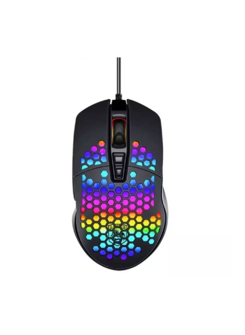 Computer Gaming Mouse With Led Light And Side Button Model Andowl Q-M1  - Image 1