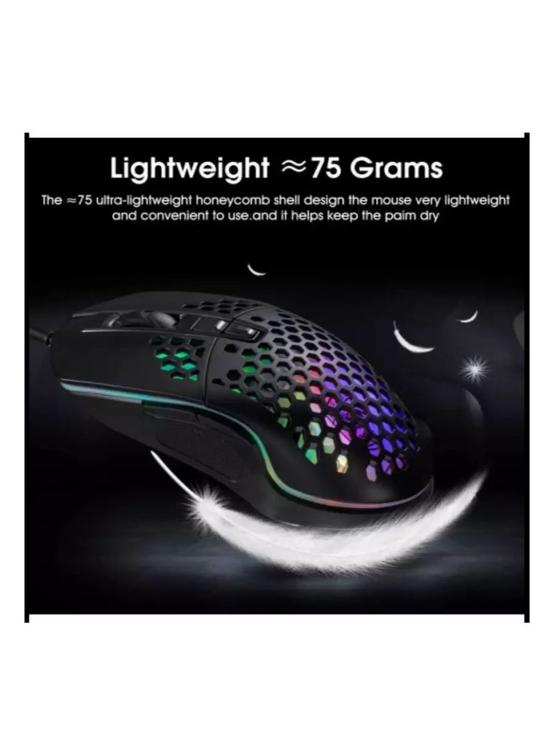 Computer Gaming Mouse With Led Light And Side Button Model Andowl Q-M1  - Image 3