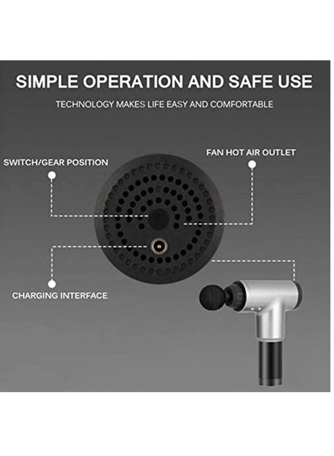 JCB CHIC مسدس تدليك ميني، مسدس تدليك عضلي عميق بحجم الجيب، شحن سريع USB-C، جهاز تدليك محمول للظهر والرقبة لتخفيف الألم، أفضل هدايا للأب والأم - Image 3