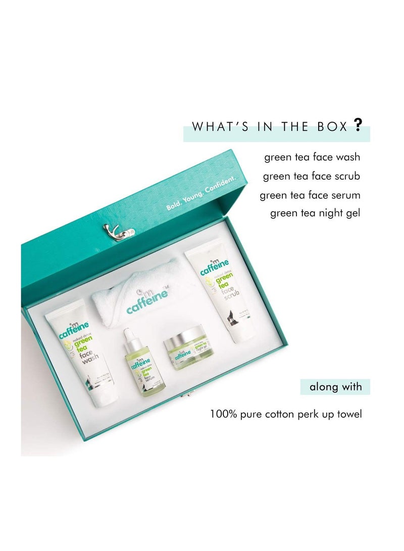 إم كافيين مجموعة الشاي الأخضر للعناية بالبشرة ، مجموعة العناية بالوجه ، عبوة من 4 - Image 3