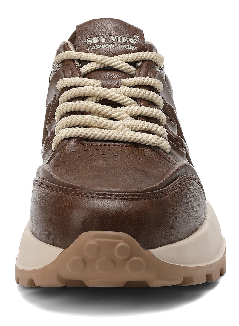 Sky View Men's Fashion dress sneakers Casual Business Work indoor outdoor lightweight Breathable All-match Walking Shoes Sports Lace Up Soft Sole Comfort Shoes - Image 3