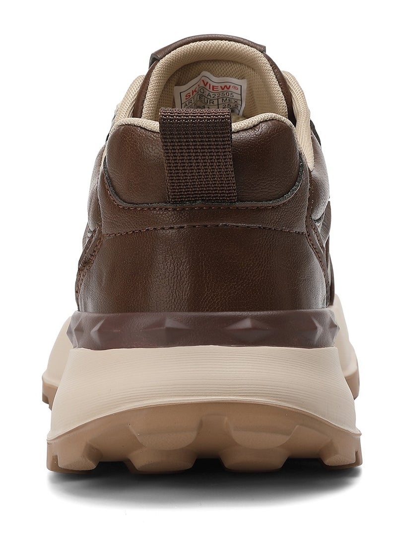 Sky View Men's Fashion dress sneakers Casual Business Work indoor outdoor lightweight Breathable All-match Walking Shoes Sports Lace Up Soft Sole Comfort Shoes - Image 4