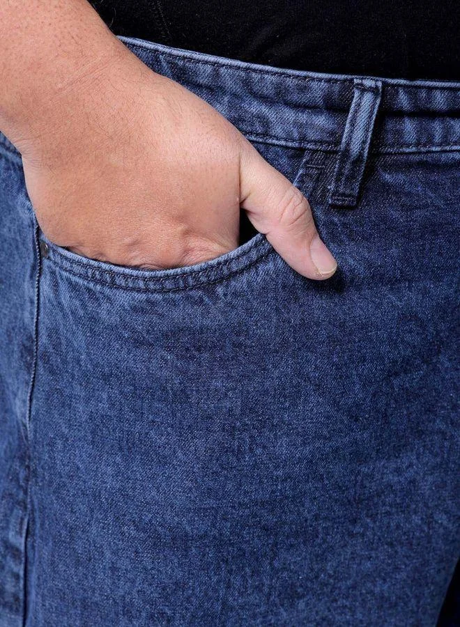 HARDSODA  Men Plus Size Baggy Fit Solid Mid-Rise Jeans for Men | Best Price UAE