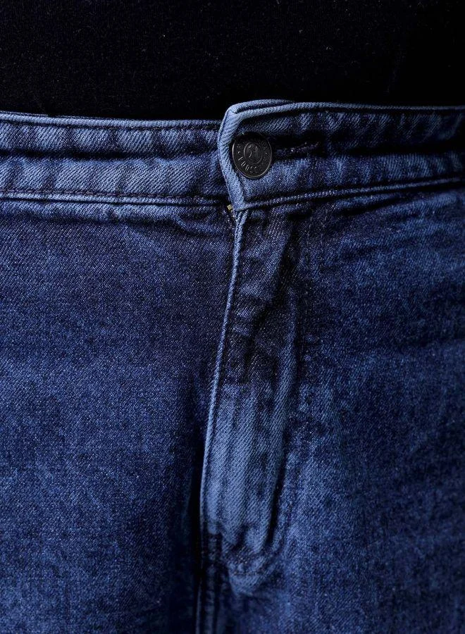HARDSODA  Men Plus Size Baggy Fit Solid Mid-Rise Jeans for Men | Best Price UAE