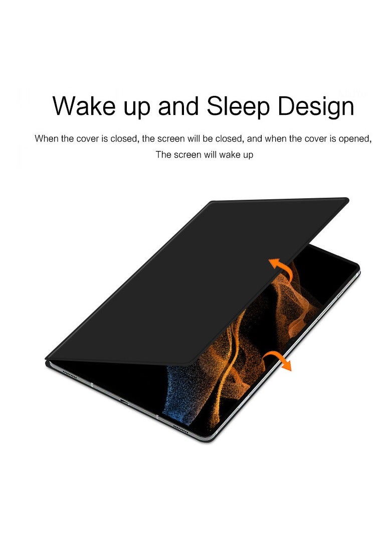 Samsung Galaxy Tab S9 Ultra/S10 Ultra Case 14.6 inch Ultra Thin Smart Magnetic Cover With Pen Slot Leather Shell Sleep Wake-Up - Image 3