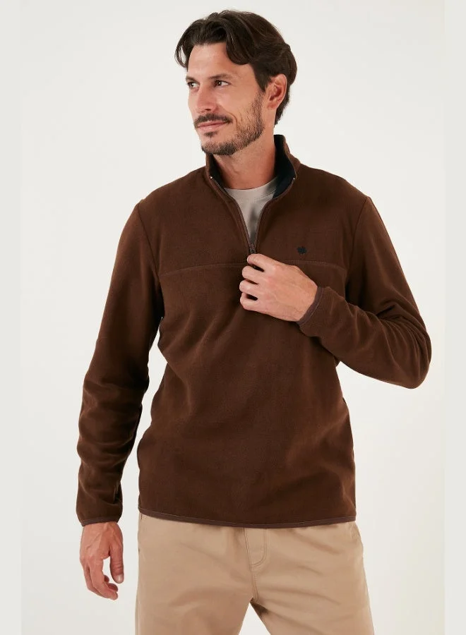 Buratti Slim Fit Anti-Pilling Non-Pilling Bato Collar Winter Raised Polar Fleece Men's POLAR 5906001