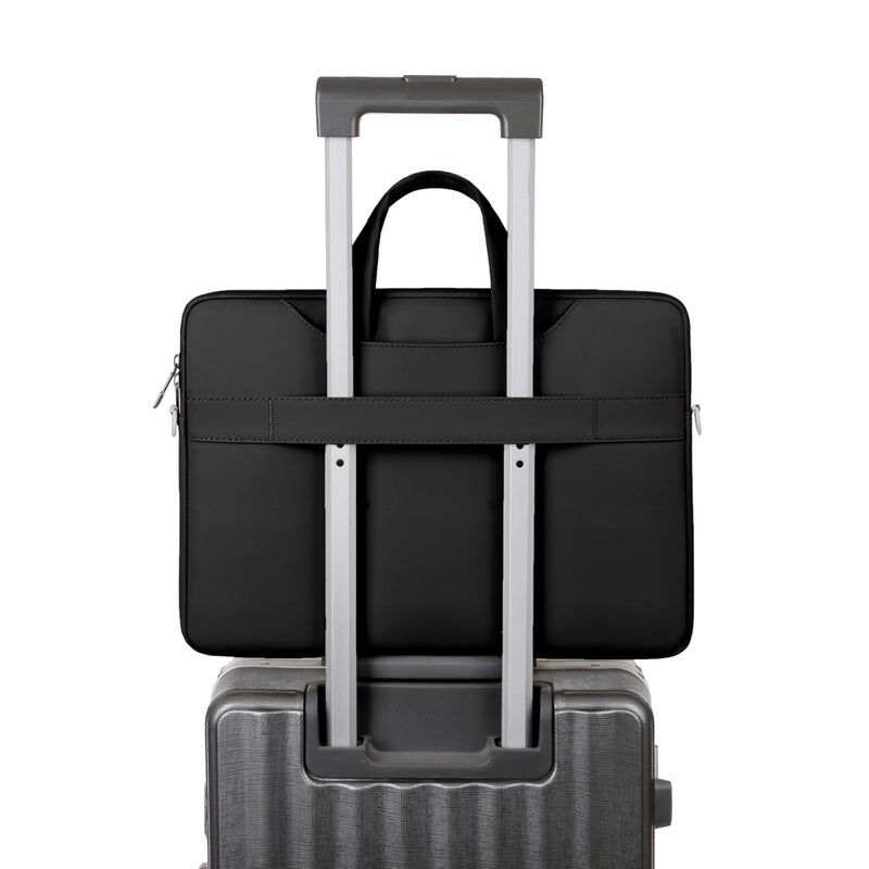 Rahala 3-in-1 Laptop Briefcase for Men & Women – Waterproof 14" Business Laptop Bag with Shockproof Bubble Padding & Shoulder Strap – RAL817, Black - Image 4