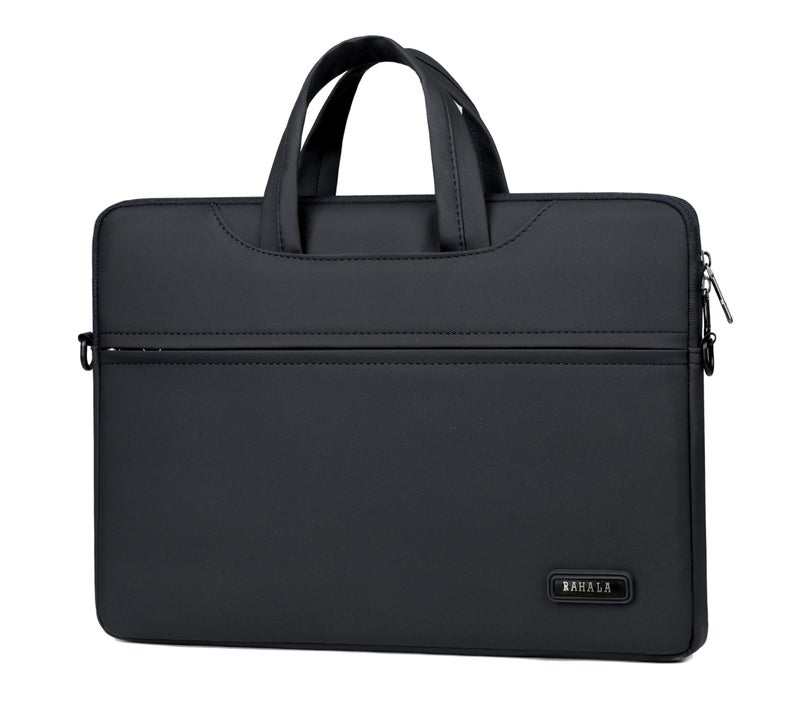 Rahala 3-in-1 Laptop Briefcase for Men & Women – Waterproof 14" Business Laptop Bag with Shockproof Bubble Padding & Shoulder Strap – RAL817, Black - Image 1