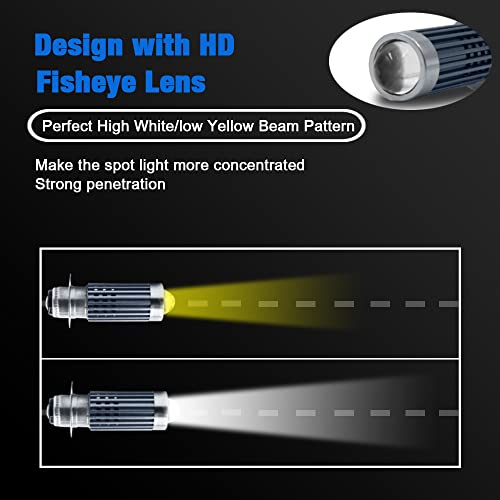 YSY 1Pcs 10000Lm H4 LED Moto HB2 9003 HS1 LED Motorcycle Headlight Bulbs CSP Lens White Yellow Hi Lo Lamp Scooter Accessories Fog Lights 12V (H4, Silver) - Image 3