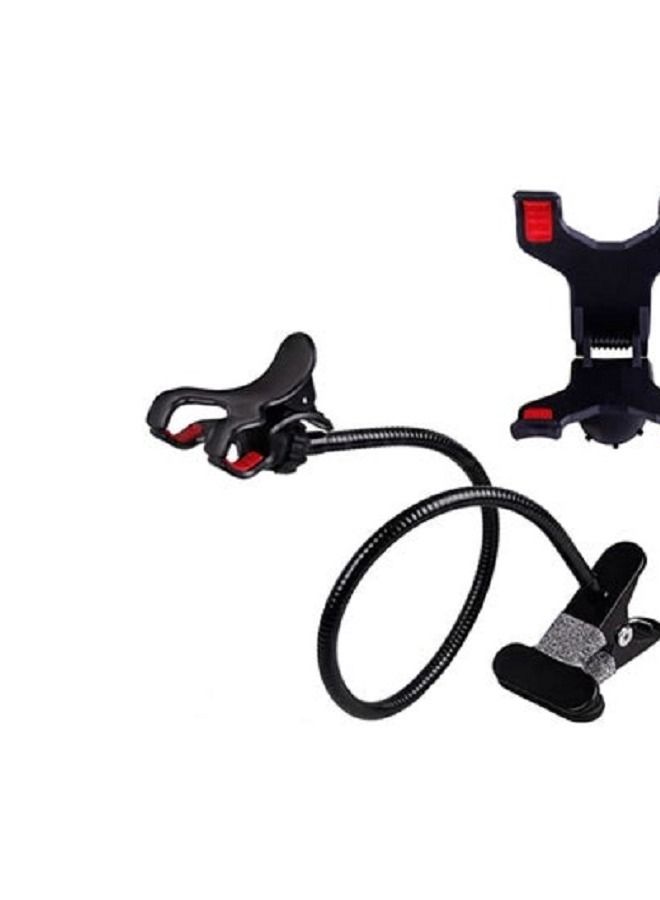 Black desktop phone mount made of metal and plastic - Image 2