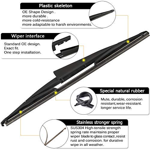 AUTOBOO 9L1Z17526A Replacement For Ford Expedition Lincoln Navigator 2009-2016 Rear Windshield Wiper Blade Arm Set-Factory OE Style… - Image 3