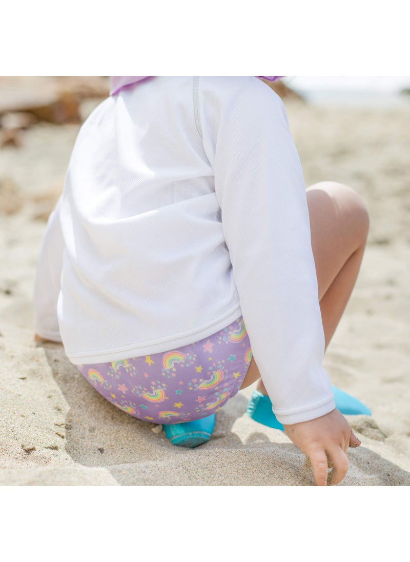 green sprouts i play. by green sprouts Kids' Long Sleeve Rashguard, White, 6 Months  - Image 3