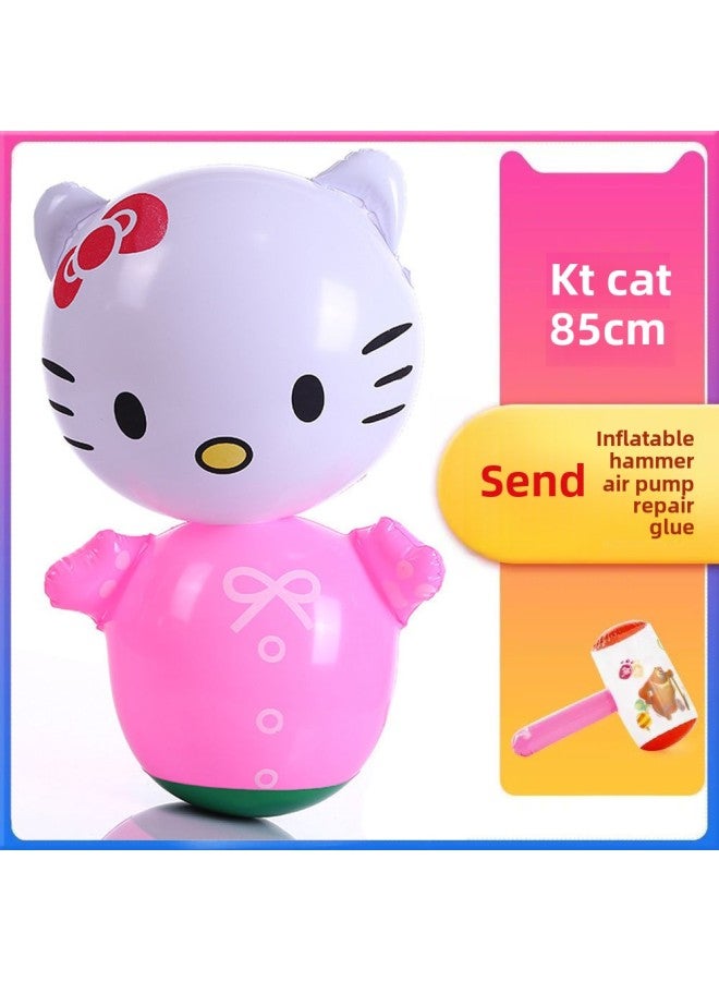 Inflatable Tumbler Toy Sandbag Baby Large Boys And Girls Children Children Boxing Toys Years Old-Color:Kt Cat Sends Pump + Air Hammer + Repair Glue - Image 1
