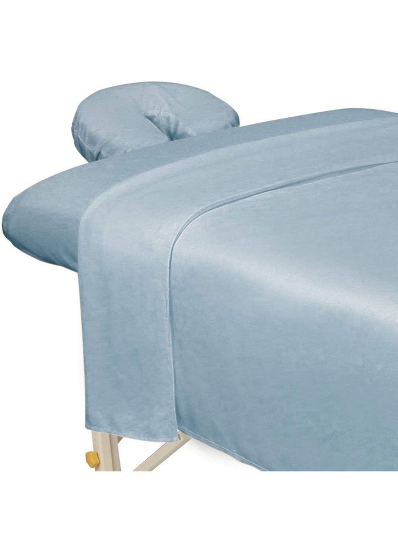 ForPro Professional Collection ForPro Professional Collection Premium Microfiber 3Piece Massage Sheet Set Wisteria UltraLight Stain and WrinkleResistant Includes Flat Fitted Sheet and Massage Face Rest Cover 