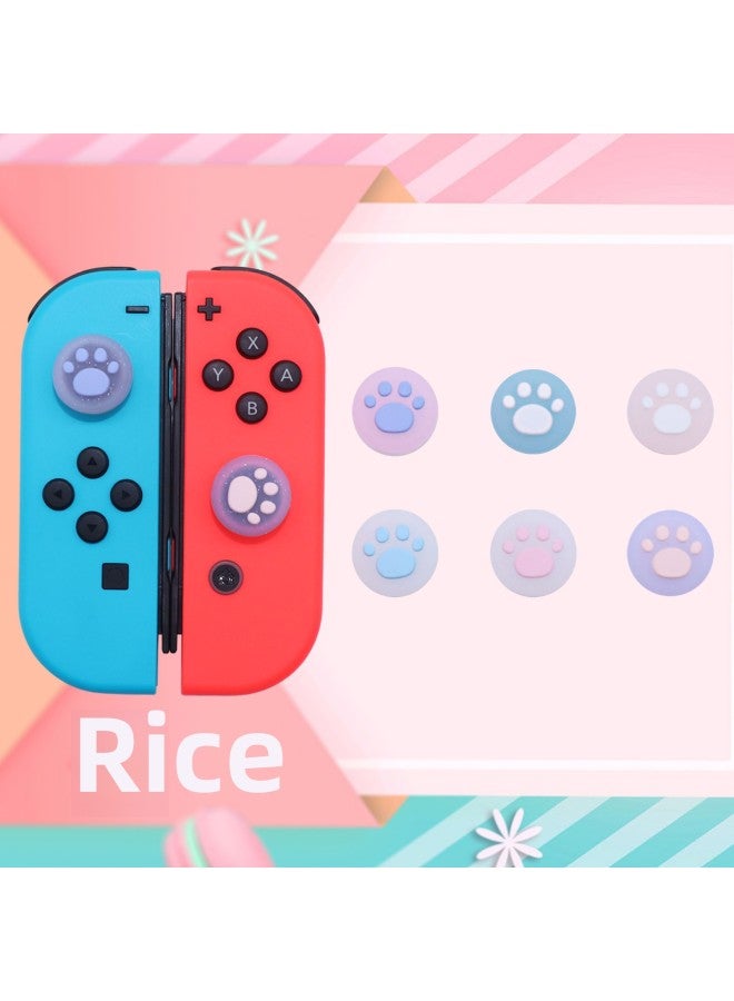 التبديل القط مخلب الروك غطاء Joycon مفتاح غطاء NS مقبض جيلي القط القدم غطاء سيليكون-لون المنتج: أزرق فاتح أسفل مع أقدام بيضاء - Image 4