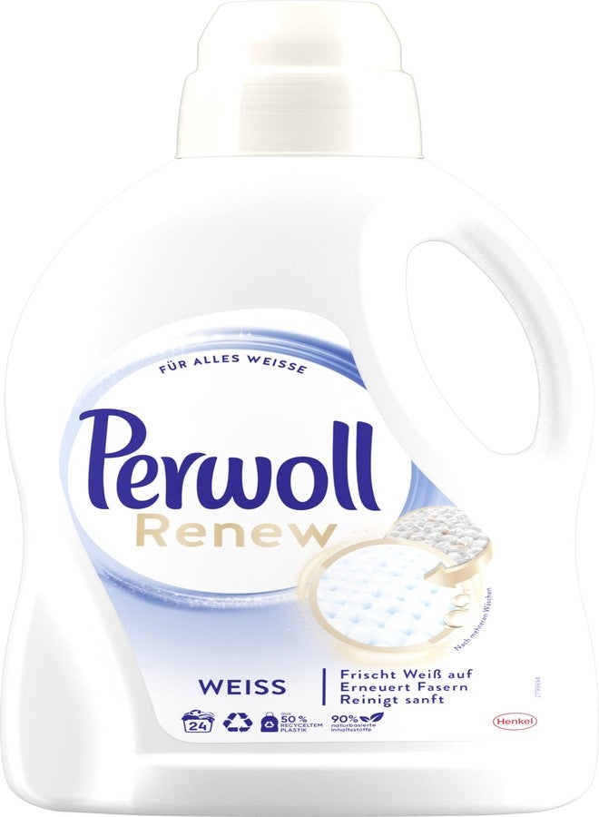 Perwoll Renew und Repair Weiß und Faser Feinwaschmittel, 24 (1x 24) Waschladungen, für weiße Wäsche - Image 1
