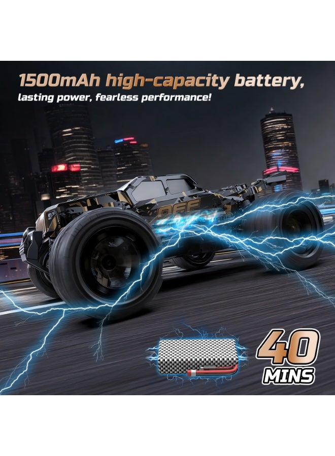 ديرك DEERC 9309E سيارة مونستر RC للدفع الرباعي 4WD، سرعة 40 كم/س، سيارة تحكم عن بُعد كهربائية للطرق الوعرة، مقاومة للماء، مع بطاريتين، مناسبة للأطفال والكبار - Image 3