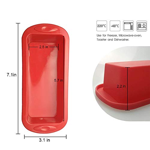 SILIVO 4 Pack Mini Loaf Pans - Nonstick Silicone Bread Baking Pans for Small Loaf and Meatloaf - 5.7x2.5x2.2 Inch - Image 5