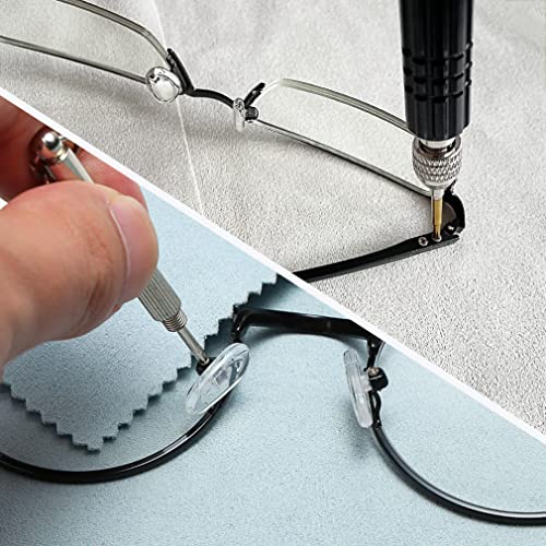 PTSLKHN Eyeglass Repair Kit, 5-in-1 Multifunctional Small Screwdriver, S2 Steel Eyeglass Screwdriver Kit for Eyeglass, Sunglasses, Electronics, Cellphone, Jewelry and More (Black 5in1) - Image 4
