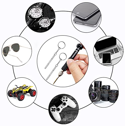 PTSLKHN Eyeglass Repair Kit, 5-in-1 Multifunctional Small Screwdriver, S2 Steel Eyeglass Screwdriver Kit for Eyeglass, Sunglasses, Electronics, Cellphone, Jewelry and More (Black 5in1) - Image 5