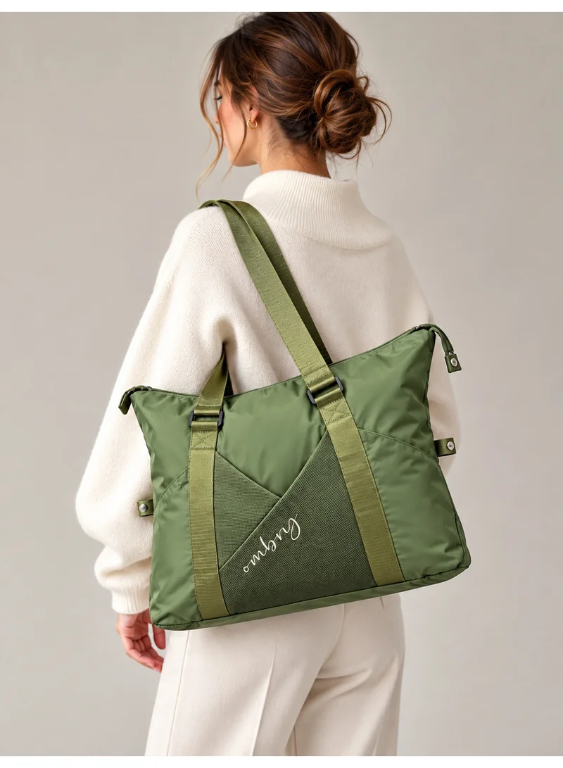 Waf Large Capacity Lightweight Tote Bag for Travel Gym Daily Use