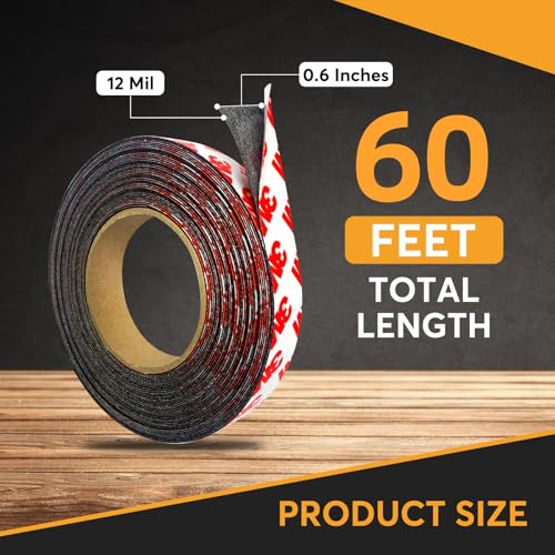 CHUNNIAO 12 Mil Ultra Thin Magnetic Tape for Bookmarks,Adhesive Backing Strips for Photo Paper,Pictures Display On Fridge,White Board,Thin Magnets for Classroom Essentials,Roll Packed (0.6 InchesX60 Feet) - Image 2