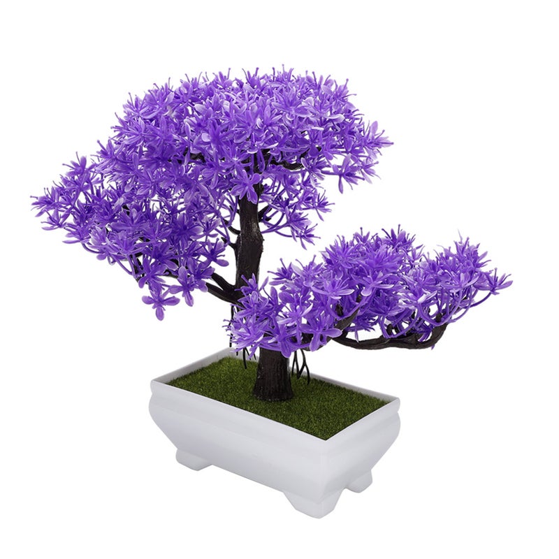 Artificial Bonsai Fake Blossom Flower Potted Plant Home Office Decor - Image 2