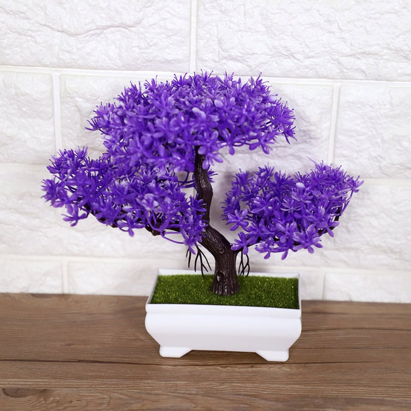 Artificial Bonsai Fake Blossom Flower Potted Plant Home Office Decor - Image 5